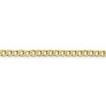 thumbnail image 2 of Auriga Fine Jewelry 10K Yellow Gold 4.3 mm Semi-Solid Curb Link Chain Necklace for Women 16", 2 of 7