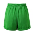 thumbnail image 6 of Gunia High Waisted Shorts Women Stretch Stretchy Lose Fitting Wide-Leg Shorts Pockets Short Pants Trendy Casual Breathable Summer Ladies Comfortable Clothes Green, 6 of 9