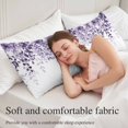 thumbnail image 5 of Purple Body Pillow Covers 20"x60", Eucalyptus Leaves Soft Brushed Microfiber Breathable Throw Pillow Covers, Pillowcase with Zipper for Couch Sofa Bedroom Living Room, 5 of 9