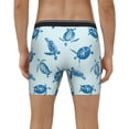 thumbnail image 4 of Salouo Turtle Pattern Men's Boxer Briefs, Soft & Breathable Underwear Elastic Waistband Briefs for Men,1-Pack, 4 of 7