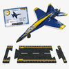 Hot Wings F-18 Blue Angels Die Cast Collectible Plane with Connectible Runway #1 Seller in Aviation Museums Nationwide