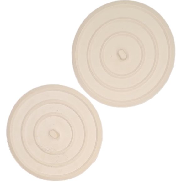 Handy Housewares Juego De 2 Tapones De Goma Para Fregadero Con Ventosa Plana, Se Adapta A La Mayoría De Desagües De Ducha Y Bañera Estándar (1 Juego (2 Tapones))