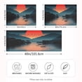 thumbnail image 4 of Dailycode Satin Pillow Case Standard Silk Pillow Cover for Hair and Skin Envelope Closure Sunset Reflect on River 20"x26", 4 of 9