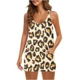 thumbnail image 1 of Femmes Été Sans Manches Mini Robe V Cou Bretelles Spaghetti Robe de Soleil Athlétique Robe Courte avec Poches, 1 of 5