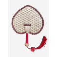 thumbnail image 1 of Abanico tejido a mano, abanico de paja de trigo de verano, abanico grande de hojas de espadaña, abanico antiguo de verano con manivela, repelente de mosquitos para bebés, abanico envolvente de colores, 1 of 5