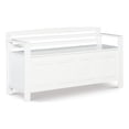 thumbnail image 1 of Linon Lenly Ladderback Entryway Storage Bench in White Painted Wood, 1 of 18