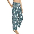 thumbnail image 2 of Uemuo Forest Rabbit Pattern Women's Wide Leg Palazzo Lounge Pants with Pockets Light Weight Loose Comfy Casual Pajama Pants-XX-Large, 2 of 9