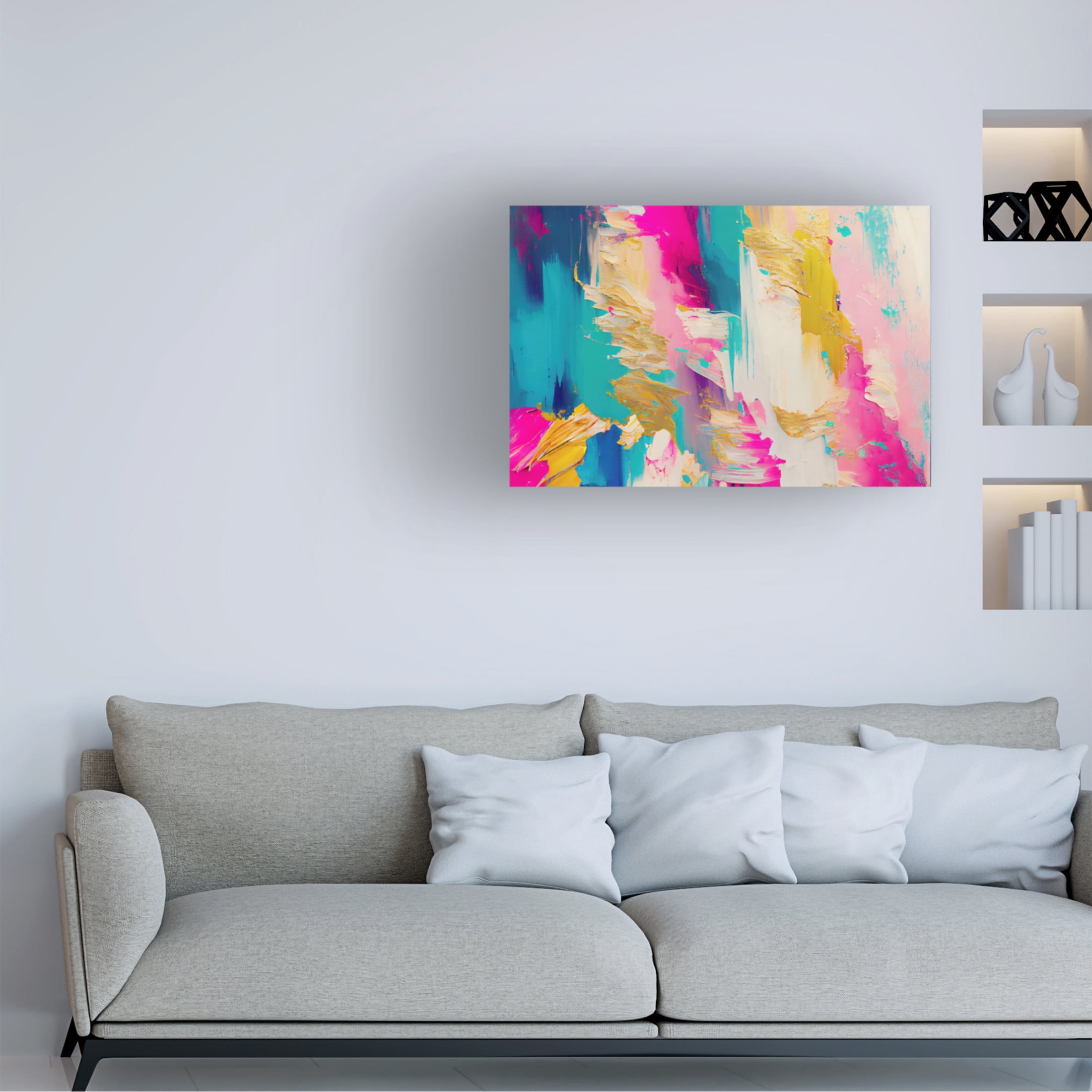 Canvas Wall Art - Sasha 'Cause and Effect II' Wall Art for Living Room, Bedroom, or Office Décor by Trademark Fine Art - 47 x 30 Inches
