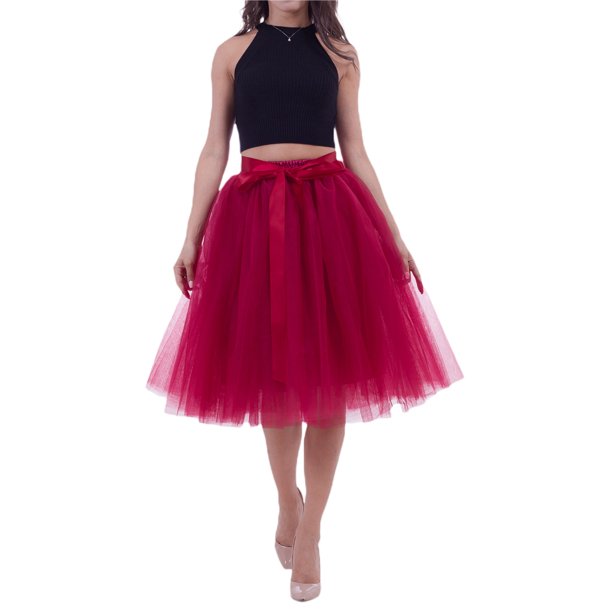 Txlixc Falda de mujer de mediana edad, mini - falda de baile Txlixc moda