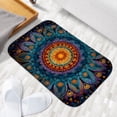 thumbnail image 6 of 1pc Mandala Absorbent Non-Slip Bathroom Thickened Flannel Rug Decor,Soft,Quick Drying,Suitable For Indoor/outdoor Use,Bathrooms,Bedrooms,Kitchens,Terrace,Laundry Rooms,16"x24", 6 of 9