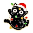 thumbnail image 1 of Broche Badge de Noël Dessin Animé Mignon et Chat de Noël, 1 of 4