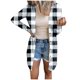 thumbnail image 2 of Puntoco chaqueta de mujer moda mujer Casual bolsillos impreso manga larga tops chaqueta abrigo a cuadros liquidación de Navidad Puntoco Puntoco-2237, 2 of 6