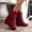 Red, variant on Wavsuf Womens Dress Shoes Wide Width Flock Fringes Winter Low Heel Short Ankle-High Black Boots Size 37