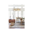 thumbnail image 6 of Design Living 10-Light D31.5" Round Brass Frame Chandelier with White Acrylic Leaf Accents, 6 of 6