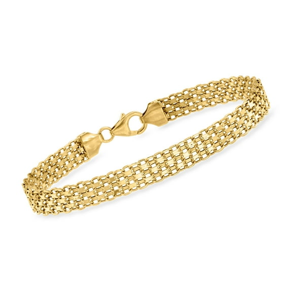 Ross-Simons Italian 18kt Yellow Gold Bismark-Link Bracelet, Women's, Adult