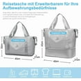 thumbnail image 3 of Waterproof Travel Duffle Bag, Weekender Overnight Luggage, Sport Gym, Hospital Labor Delivery for Women Men(Grey), 3 of 5