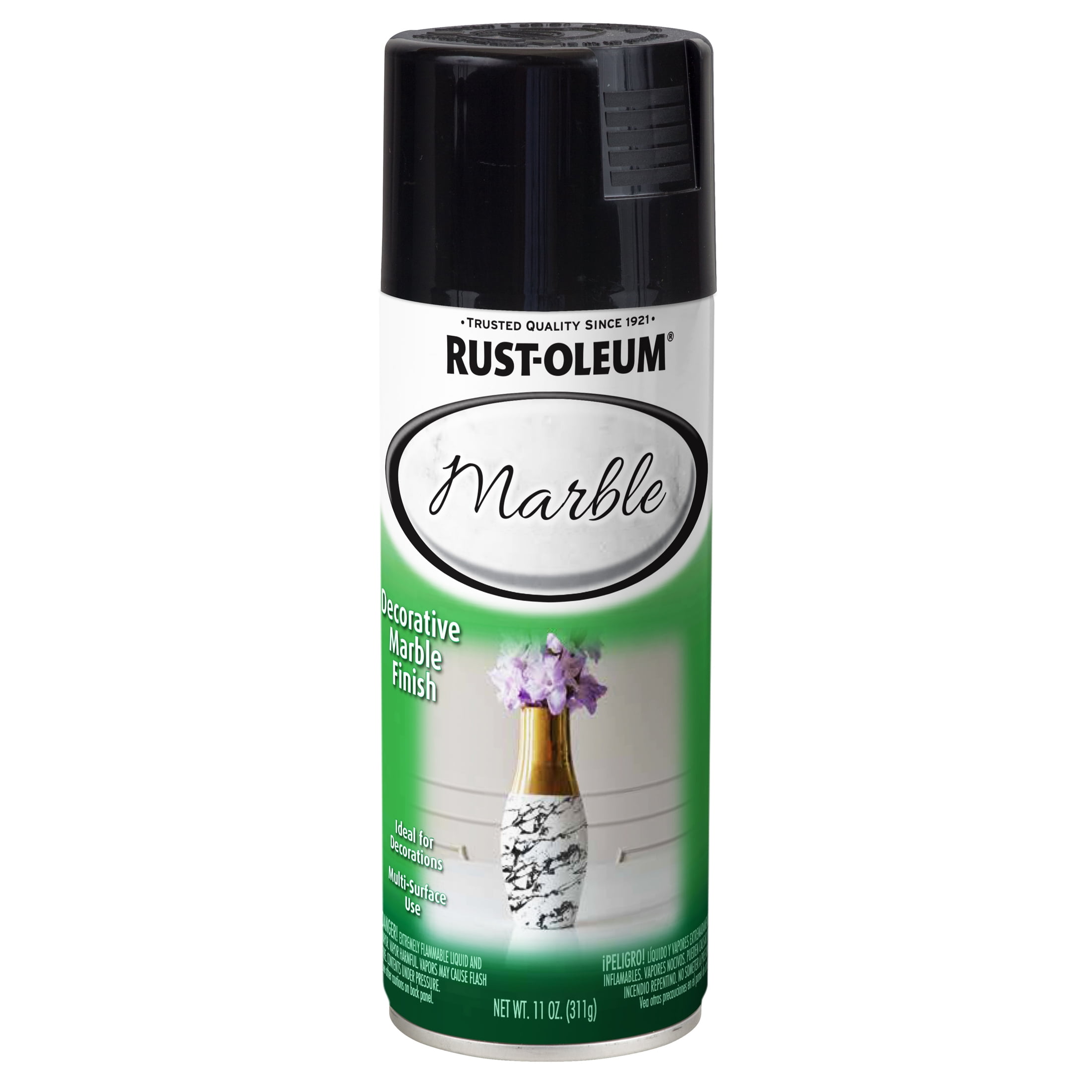 Black, Rust-Oleum Specialty Marble Flat Spray Paint-372484,  oz -  