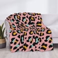 thumbnail image 3 of Fotbe Leopard Manta de Franela con Estampado, Manta Ultrasuave para Cama, Sofá, Auto, Hipoalergénica y Antibolitas-80"x60", 3 of 6