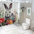 thumbnail image 6 of COMIO Shower Curtain for Bathroom Forest Animals Rabbit, Multiple Sizes White, 6 of 6