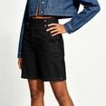 thumbnail image 6 of Tqcoqu Denim Mid Waist Butt Lifting Jeans Shorts for Women Bermuda Skinny Shorts,Black Women's S-XXL, 6 of 8