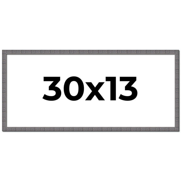 30x13 Frame Slate Blue Distressed Rustic Solid Wood Picture Frame | 0.75 Inch Moulding Width |