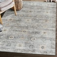 thumbnail image 4 of ReaLife Machine Washable Rug - Stain Resistant, Non-Shed - Eco-Friendly, Padded, Family & Pet Friendly - Made from Premium Recycled Fibers - Bryn Vintage - Light Gray Ivory Beige - 2'6" x 6', 4 of 5