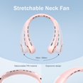 thumbnail image 4 of Ventilador de cuello GULAKI portátil de 4000 mAh con 3 velocidades y 64 luces, color rosa, 4 of 7
