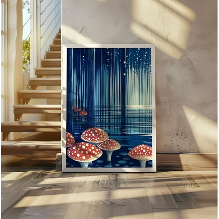 Yayoi Kusama-Inspired Art Print, Polka Dot Artwork, Modern Abstract Art, Colourful Pop Art Home Decor, Japanese Inspired Home Decor #2728, Unframed Poster Size 8x12