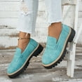thumbnail image 2 of Gvdentm Womens Fashion Sneakers Women's Loafer Shoes Comfortable Slip On Casual Flat Penny Shoes for Walking Driving Dressy(Blue,8.5), 2 of 9