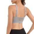 thumbnail image 5 of Byworldtasic Womens Plus Size Seamless Mesh Breathable Wireless Bra Gathered Front Design Bralette Adjustable Soft Bra, 5 of 7