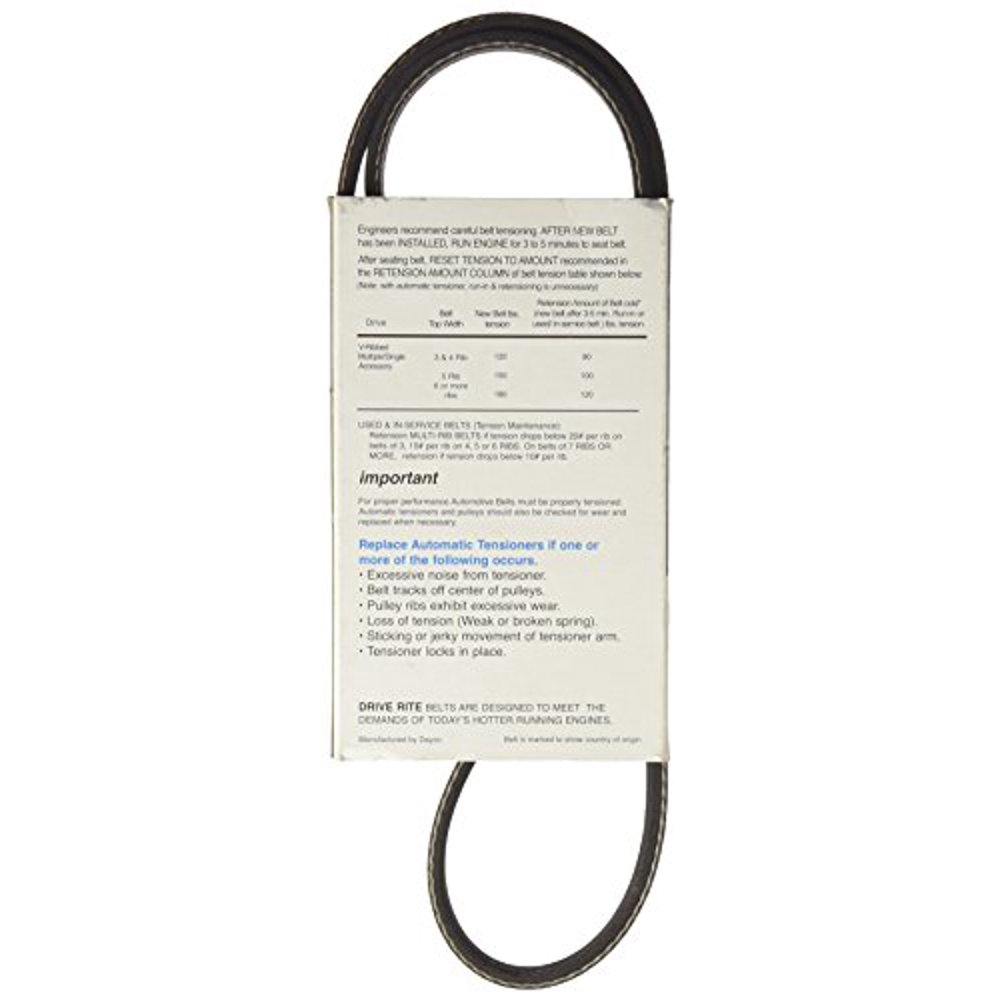 DAYCO BELTS/HOSES DRIVE RITE BELT