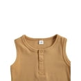 thumbnail image 6 of Qiylii Baby Solid Color Outfits, Tank + Shorts, Elastic Waist with Pockets, 6 of 6