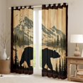 thumbnail image 2 of Castle Fairy Animal Bear Blackout Curtains Set of 2 (52x84 Each) for Female Men,Mountain Jungle Window Curtains,Vintage Cabin Aesthetic Curtains and Drapes,Lightweight Room Decor, 2 of 6