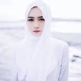 thumbnail image 3 of Fdelink Women Scarfs Solid Color Head Scarf Pearl Hijab Lightweight Fashion Hair Scarf Women Scarf (White), 3 of 3