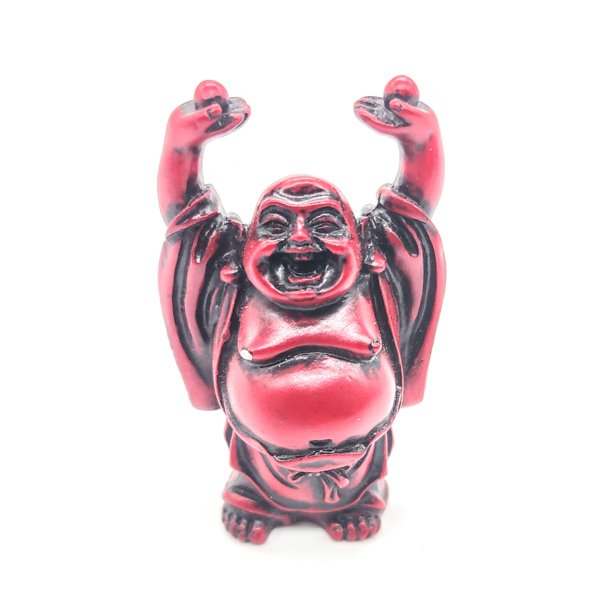 Home Decor Statut Buddha Red The Laughing Buddha with Pearls in his