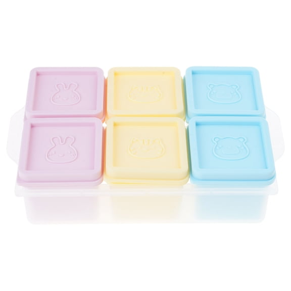 CIYISON Multipurpose Silicone Food Container 6 Sections Baby Meal Preps Freezer Safe