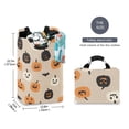 thumbnail image 2 of Yayeee Freestanding Laundry Hamper with Handle Collapsible Large Storage Basket for Clothes, Beige Halloween Pumpkin, 2 of 7