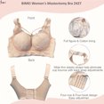thumbnail image 5 of BIMEI Women Mastectomy Bra Lace Desire Wireless Bra Lacy Full-coverage Wirefree Bra 2427,Beige,34C, 5 of 8