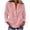 Pink, variant on purcolt Women's Cotton and Linen Shirts Half Button Long Sleeve Mock Neck Shirts Casual Beach Vocation Loose Fit Blouses