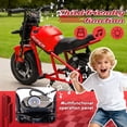 thumbnail image 4 of 24V 9AH Electric Dirt Bike, 12 MPH & 110lb Max, 350W Ride On Toy for Big Kids w/14in EVA Wheels & Metal Frame, Twist Grip Throttle, Dual Suspension, Music, Light, Kids Motorcycle for Kids 6+, Red, 4 of 7