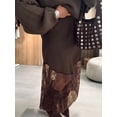 thumbnail image 6 of Women Lace Patchwork Skirts High Waist A Line Y2K Elegant Maxi Long Skirts Party Boho Skirt, 6 of 8