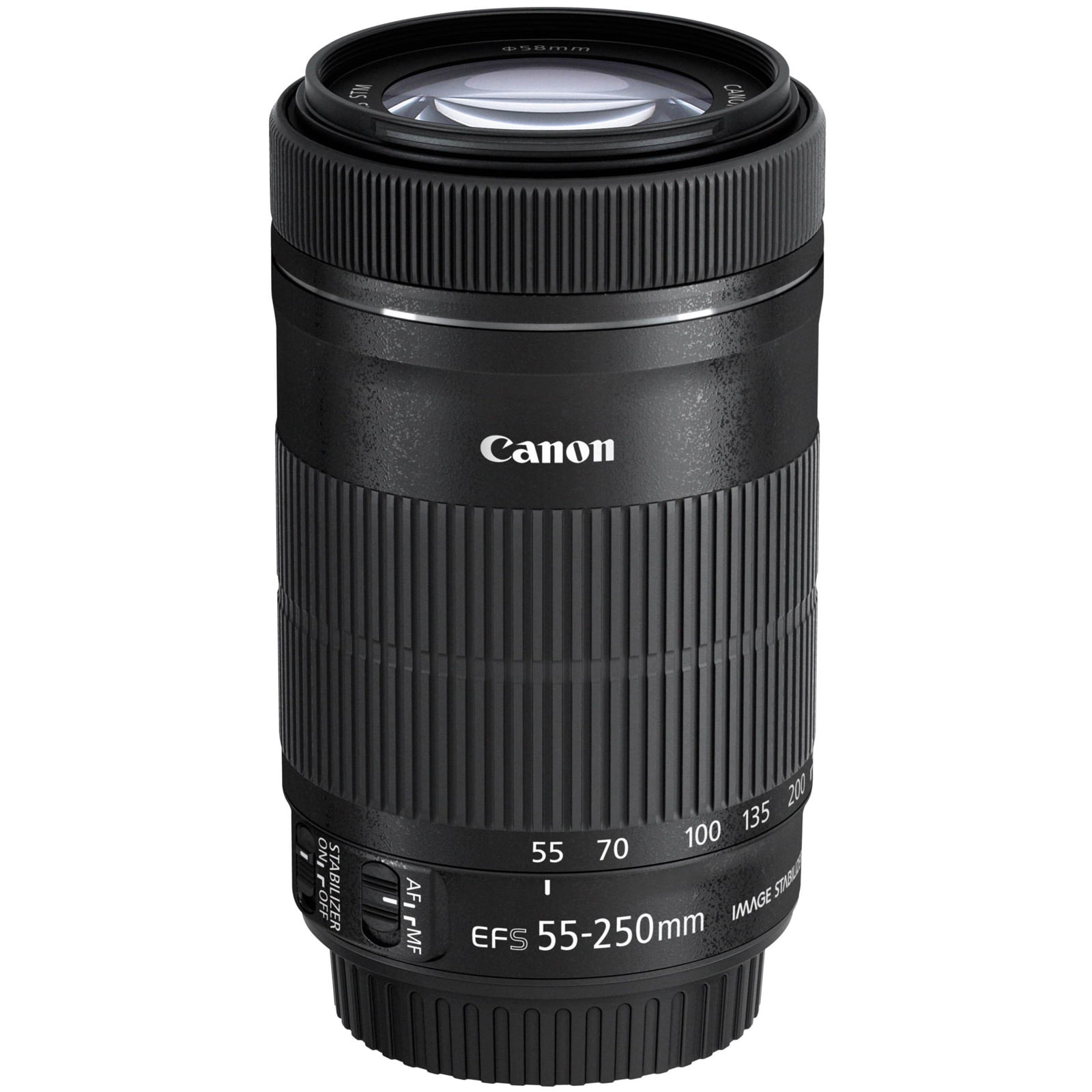 Canon EF-S 55-250mm f/4.0-5.6 IS STM Zoom Lens with Tripod + 3 