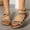 Beige, variant on KIJBLAE Women's Plus Size Roman Wraparound Strap Sandals, Soft Sole Slimming Design, Breathable Comfortable Beach Summer Daily Shoes Khaki 36