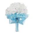 thumbnail image 1 of Ramo de flores artificiales para boda, accesorios para fotos, de novia románticos, flores artificiales para el hogar, festivales, aniversarios y Azul, 1 of 8