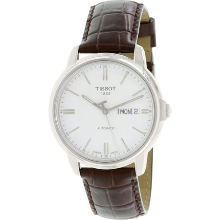 Tissot Men's Automatic lll T065.430.16.031.00 White Leather Swiss Automatic (Best Swiss Automatic Watches)