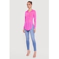 thumbnail image 3 of Women's Swirl Mesh Button Front Tunic Shirt, 3 of 4