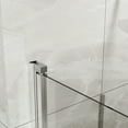 thumbnail image 4 of Topcobe 34 In. X 72 In. Bifold Frameless Glass Shower Door, Clear Glass Pivot Swing Shower Panel in Chrome Finish, Foldable, Glass Shower Door, Walk In Shower Kit, Bathroom Glass Door, 4 of 6