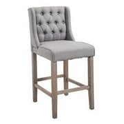 HomCom Tufted Counter Height Bar Stool Set of 2 by Aosom LLC