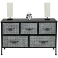 thumbnail image 6 of Sorbus Dresser with 5 Drawers - Furniture Storage Chest Tower Unit for Bedroom, Hallway, Closet, Office Organization - Steel Frame, Wood Top, Easy Pull Fabric Bins (Gray/Black), 6 of 10