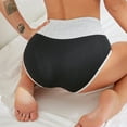 thumbnail image 6 of Women's High Waisted Cotton Underwear Soft Breathable Panties Stretch Briefs Regular & Plus Size 3 Pack, 6 of 7